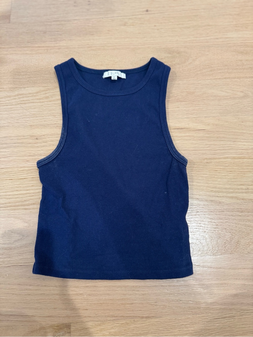 Z Supply Navy Ribbed Tank Top